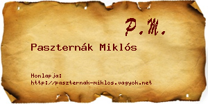 Paszternák Miklós névjegykártya