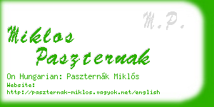 miklos paszternak business card
