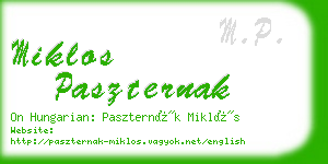 miklos paszternak business card